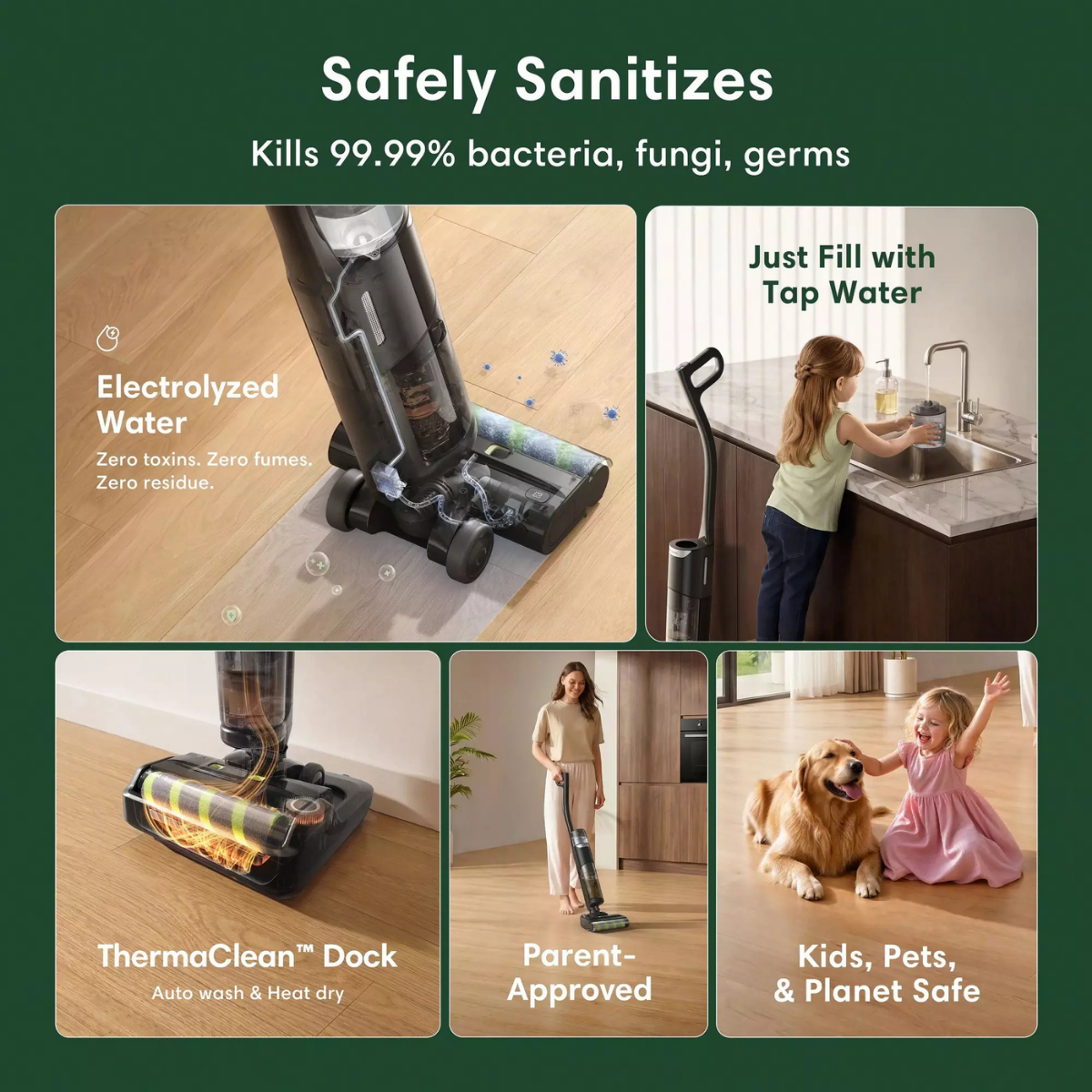 iRobot Roomba Electro Plus 5-in-1 Disinfecting Hard Floor Cleaner Vacuum/Mop - Infographic 9