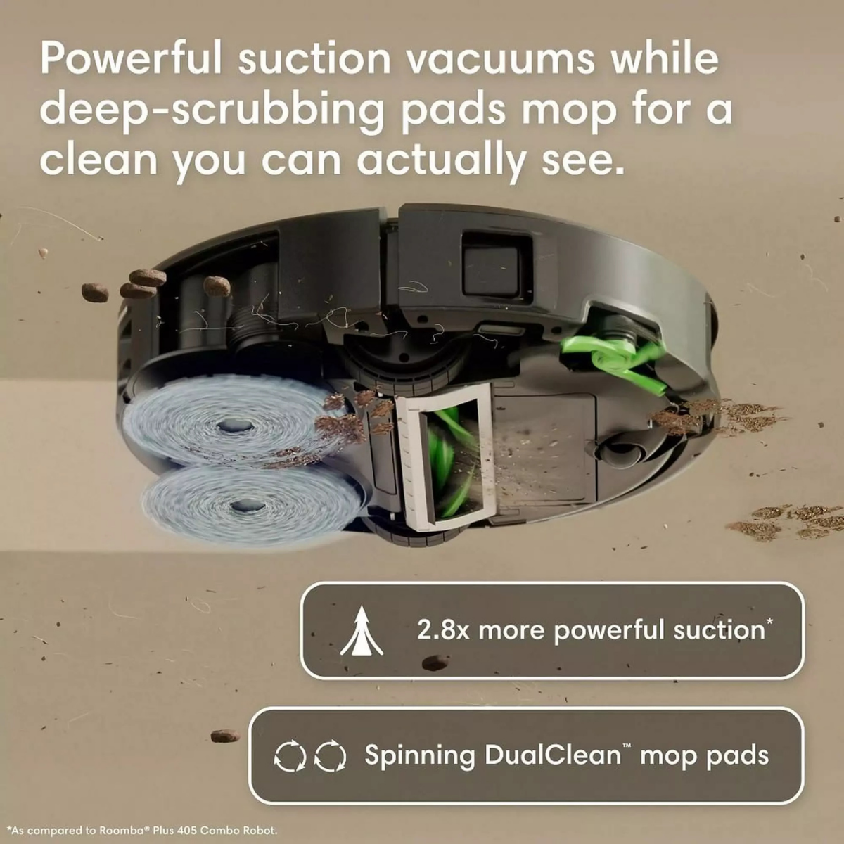 iRobot Roomba Plus 415 Combo Robot Vacuum/Mop + AutoWash Dock - Infographic 1