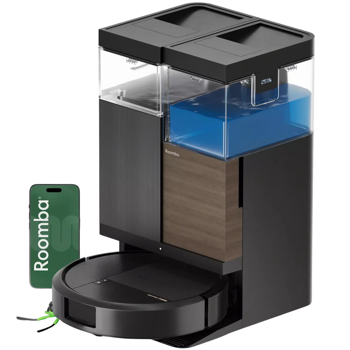 iRobot Roomba Plus 575 Combo Robot Vacuum/Mop + AutoWash Dock Black - Main