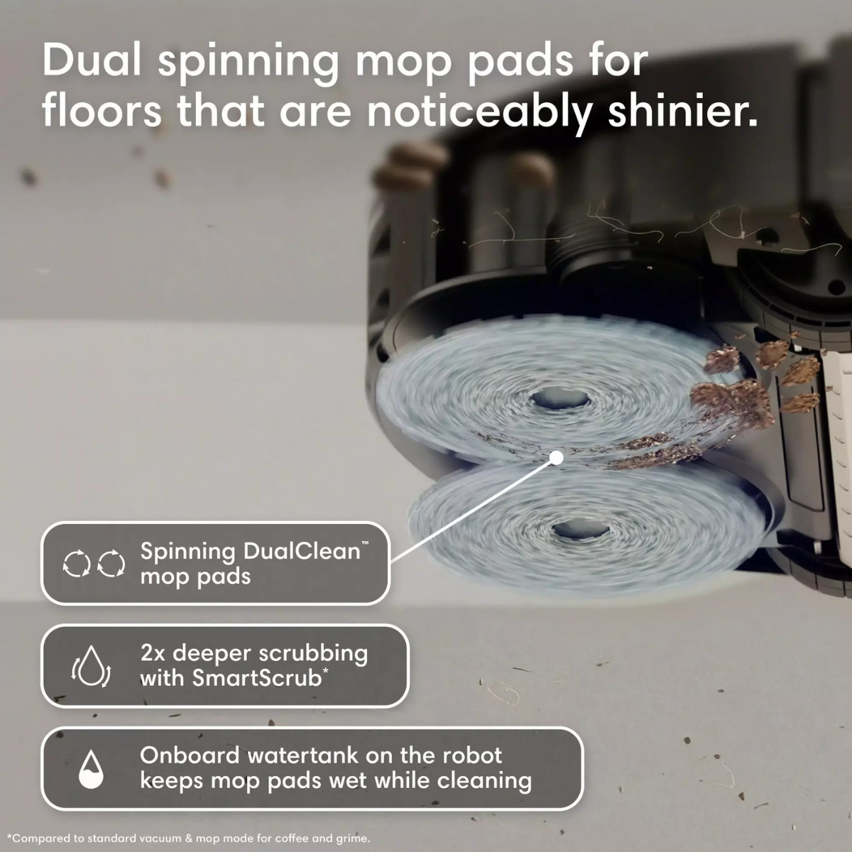 iRobot Roomba Plus 575 Combo Robot Vacuum/Mop + AutoWash Dock - Infographic 3
