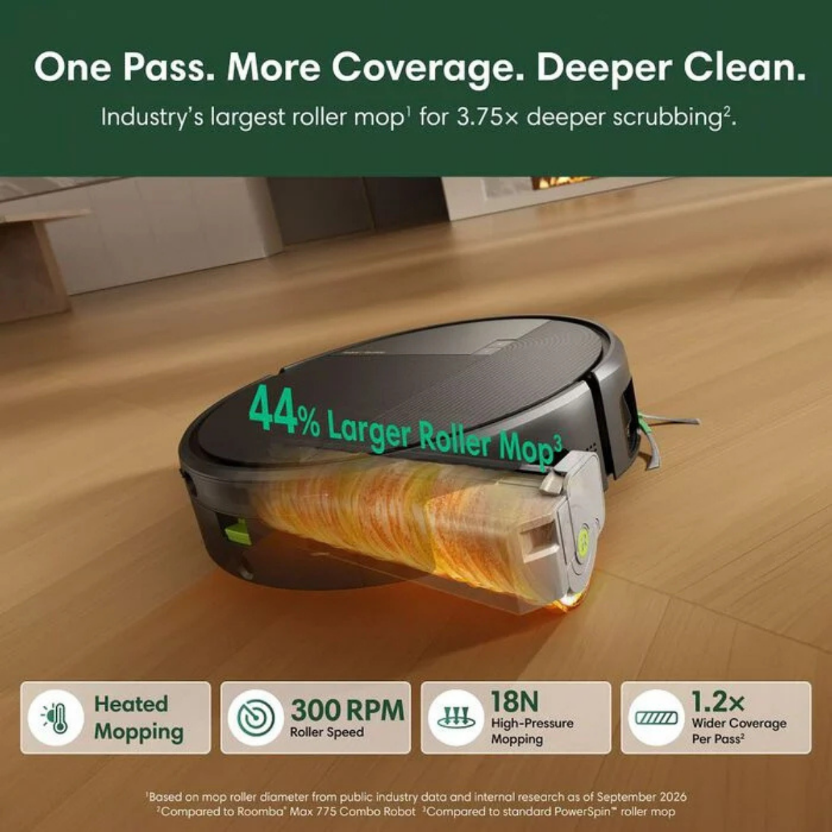 iRobot Roomba Plus 875 Combo Vacuum/Mop + AutoWash Dock - Infographic 4