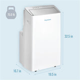 Keystone 14,000 BTU Portable Air Conditioner with Inverter - Cool Only Measurements