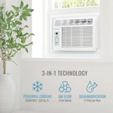 Keystone 6,000 BTU Window AC, Remote Control KSTAW06 - Infographic 1