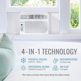Keystone 8,000 BTU Window Air Conditioner with Heat - Infographic 1