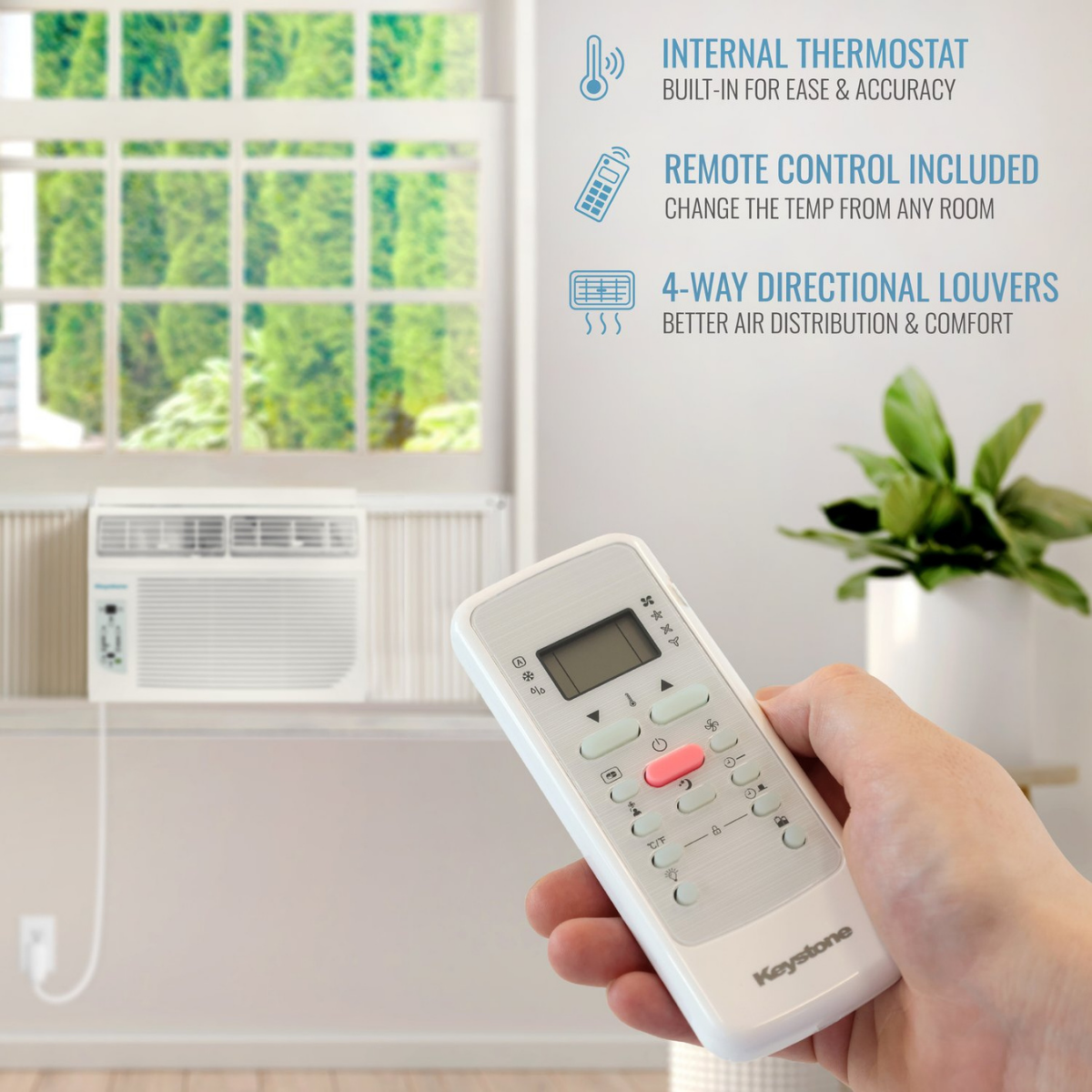 Keystone 8,000 BTU Window Air Conditioner with Heat - Infographic 4