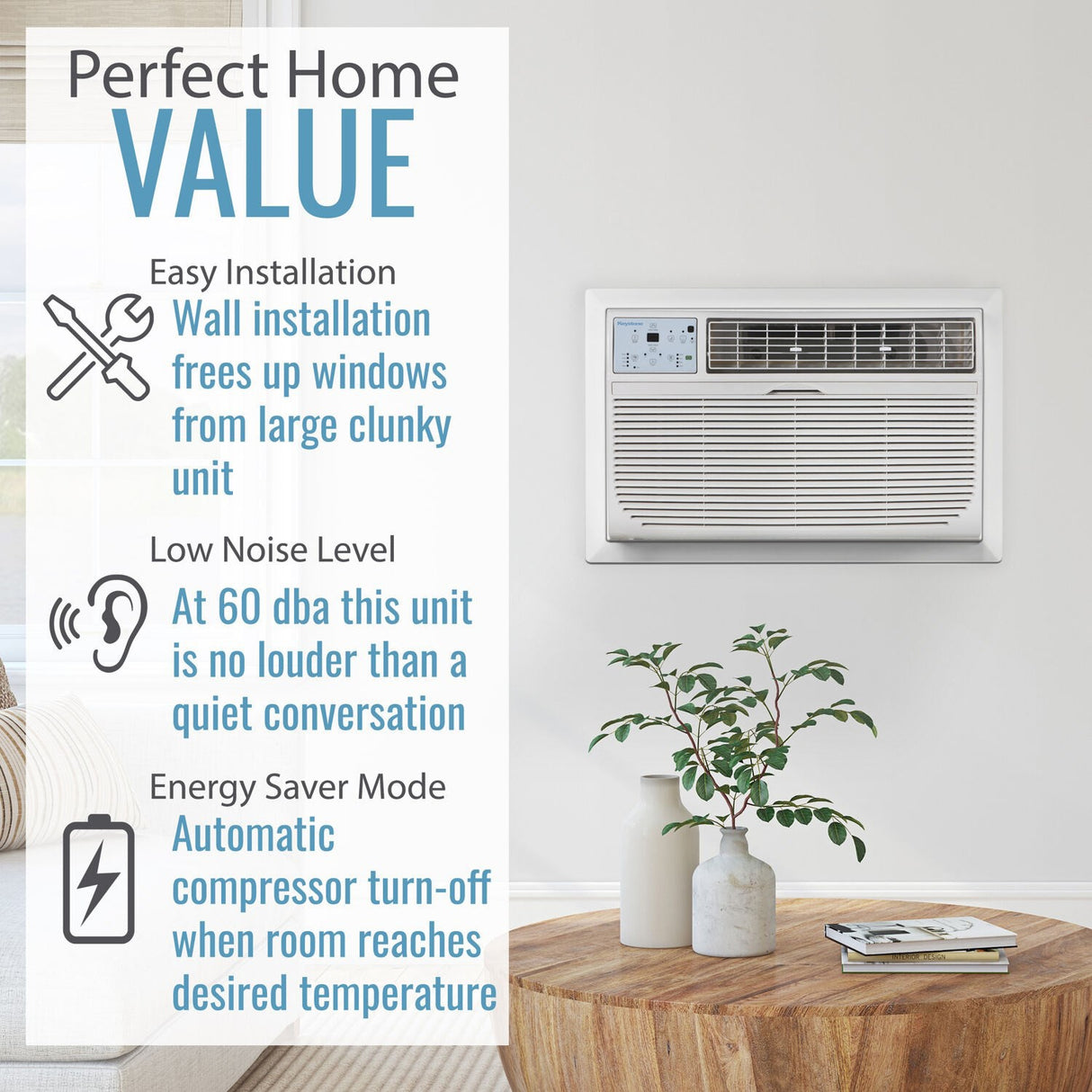 Keystone 12,000 BTU 115V Thru-the-Wall Air Conditioner - Perfect Home Value