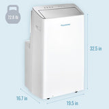 Keystone 12,000 BTU Portable AC with Inverter - Measurements