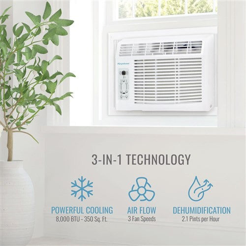 Keystone 8,000 BTU Energy Star Window Air Conditioner - 3 in 1