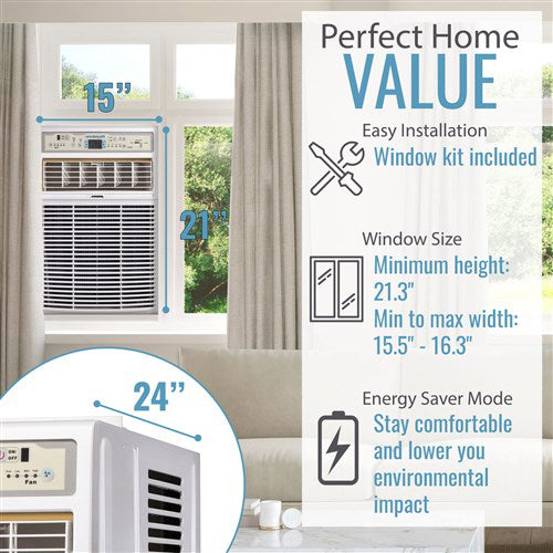 Keystone 8,000 BTU Casement Window Air Conditioner - Features