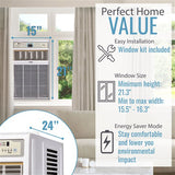 Keystone 8,000 BTU Casement Window Air Conditioner - Features