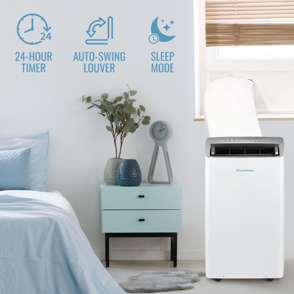 Keystone Inverter Portable Air Conditioner w/Remote - Infographic 3