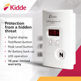 Kidde KN-COPP-3 Nighthawk Plug-In Carbon Monoxide Alarm w/ Battery Back-up & Digital Display - Infographic 1
