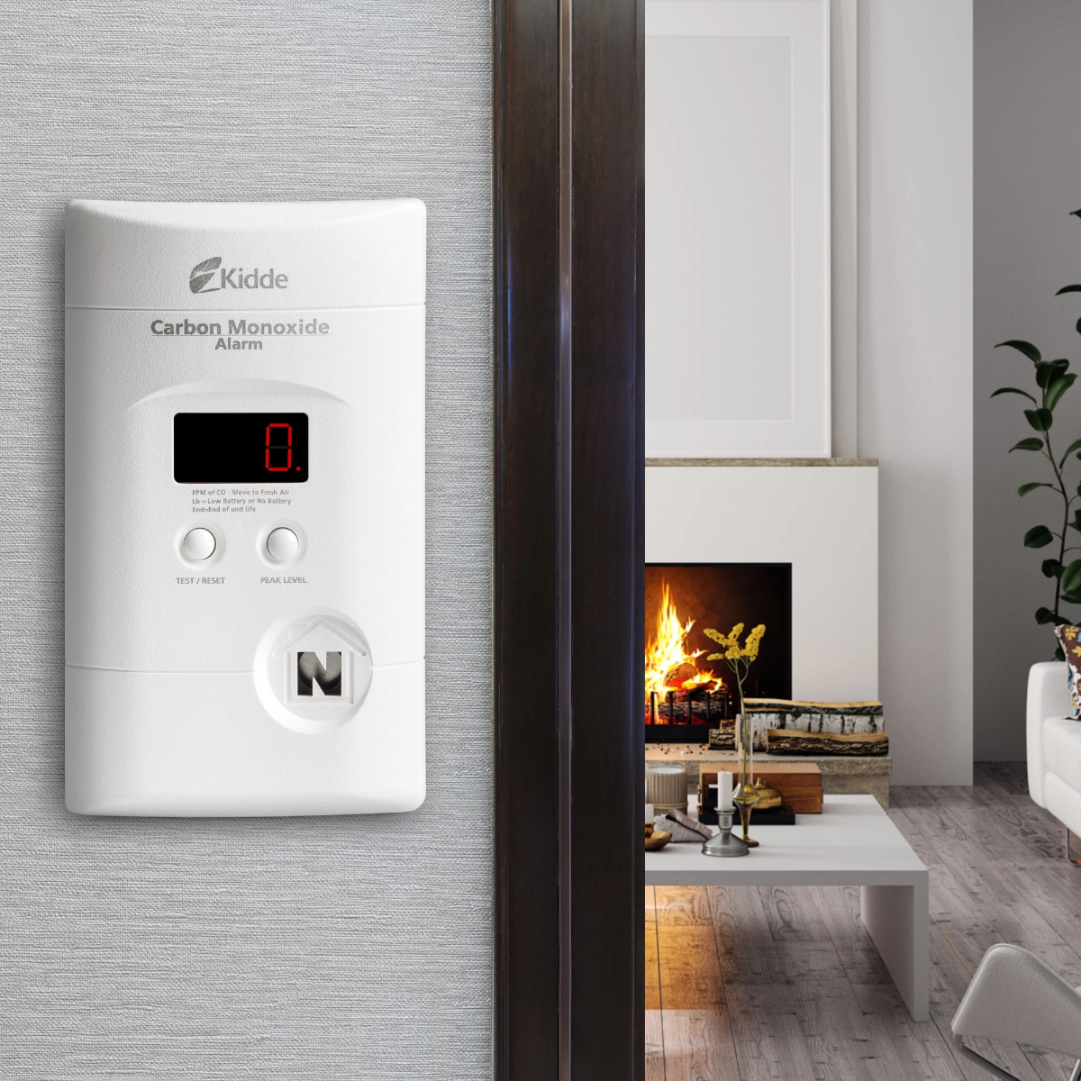 Kidde KN-COPP-3 Nighthawk Plug-In Carbon Monoxide Alarm w/ Battery Back-up & Digital Display - Lifestyle