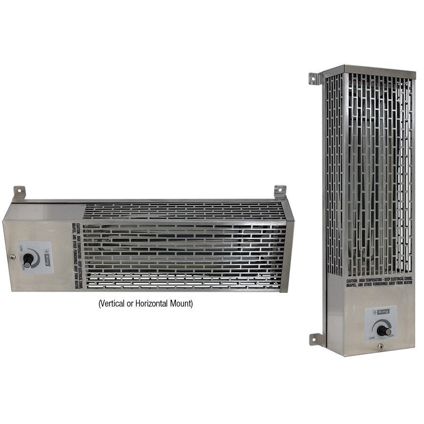 King Electric 1000W Pump House Heater - Stainless Steel Mount vertically or horizontally