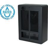 King Electric 120V Wet Location Wall Heater w/ Thermostat - Left Angle View