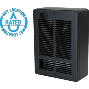 King Electric 120V Wet Location Wall Heater w/ Thermostat - Left Angle View