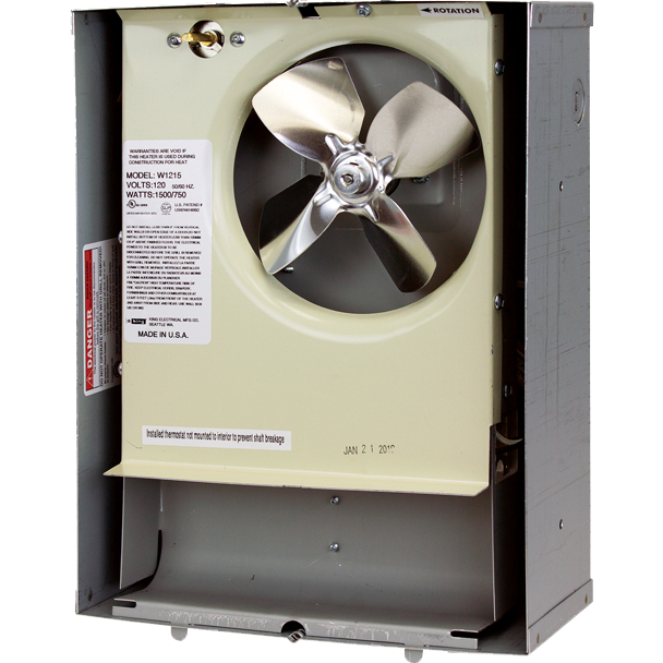 King Electric 120V Wet Location Wall Heater w/ Thermostat - Wall Can