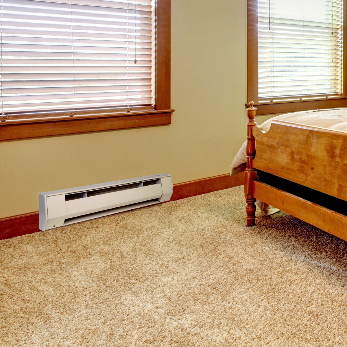 King Electric K Series 240V Baseboard Heater - In bedroom
