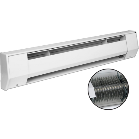 King Electric Ceramic Core Baseboard Heater 240V - Close up Core Element