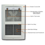 King Electric ComfortCraft Large Wall Heater - Features