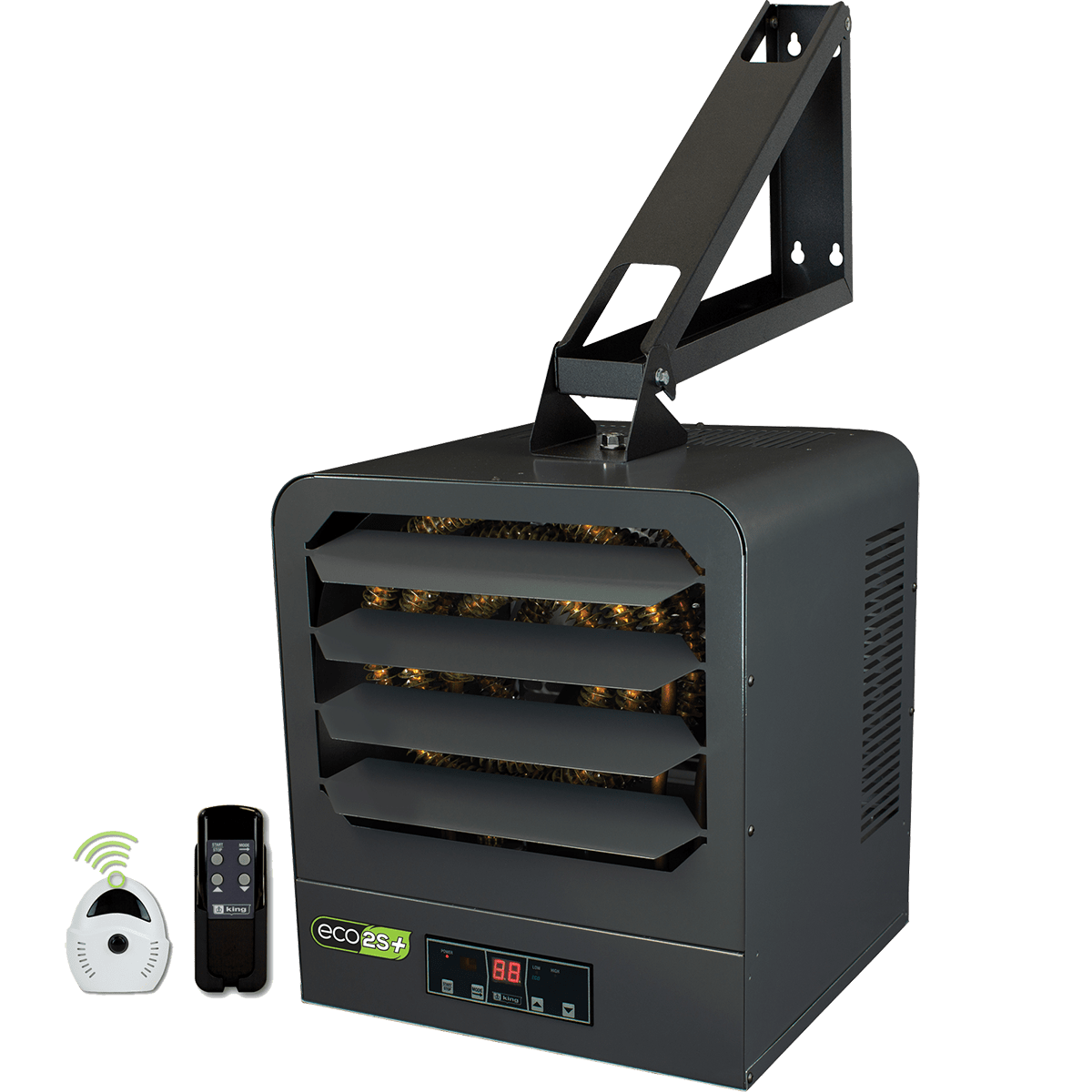 King Electric ECO2S+ 2 Stage Garage Heater - angle