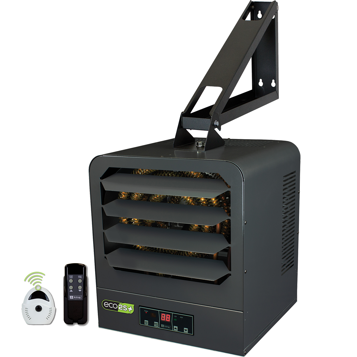 King Electric ECO2S+ 2 Stage Garage Heater - angle