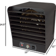 King Electric 5000 Watt Garage Heater - 240V - Dimensions