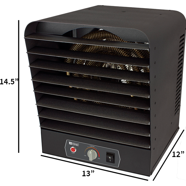 King Electric 5000 Watt Garage Heater - 240V - Dimensions