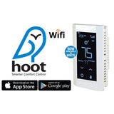 King Electric Hoot DP 240V Wi-Fi Touch Screen Thermostat - White