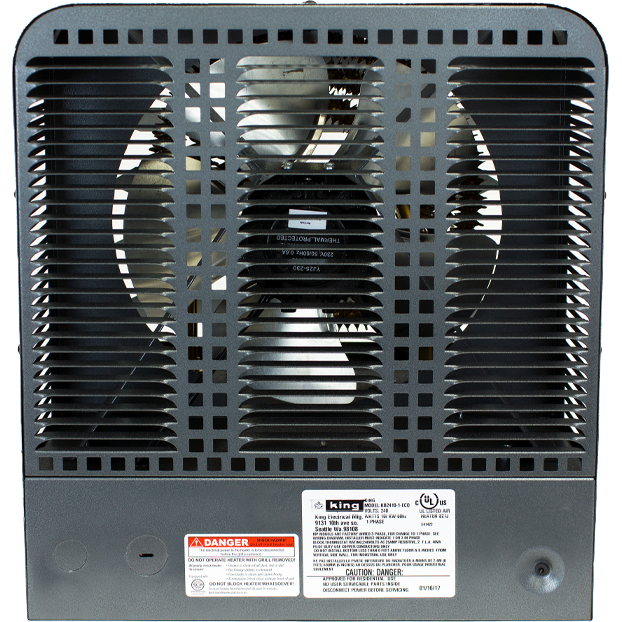King Electric ECO2S+ 2 Stage Garage Heater - Back