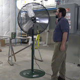 King Electric Outdoor Rated Oscillating Pedestal Fan in Warehouse