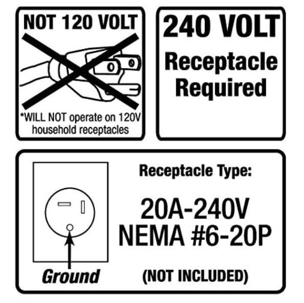 King Electric Portable Garage/Shop Heater with Bracket - Voltage Requirement