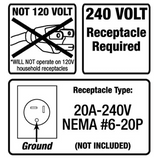 King Electric Portable Garage/Shop Heater with Bracket - Voltage Requirement
