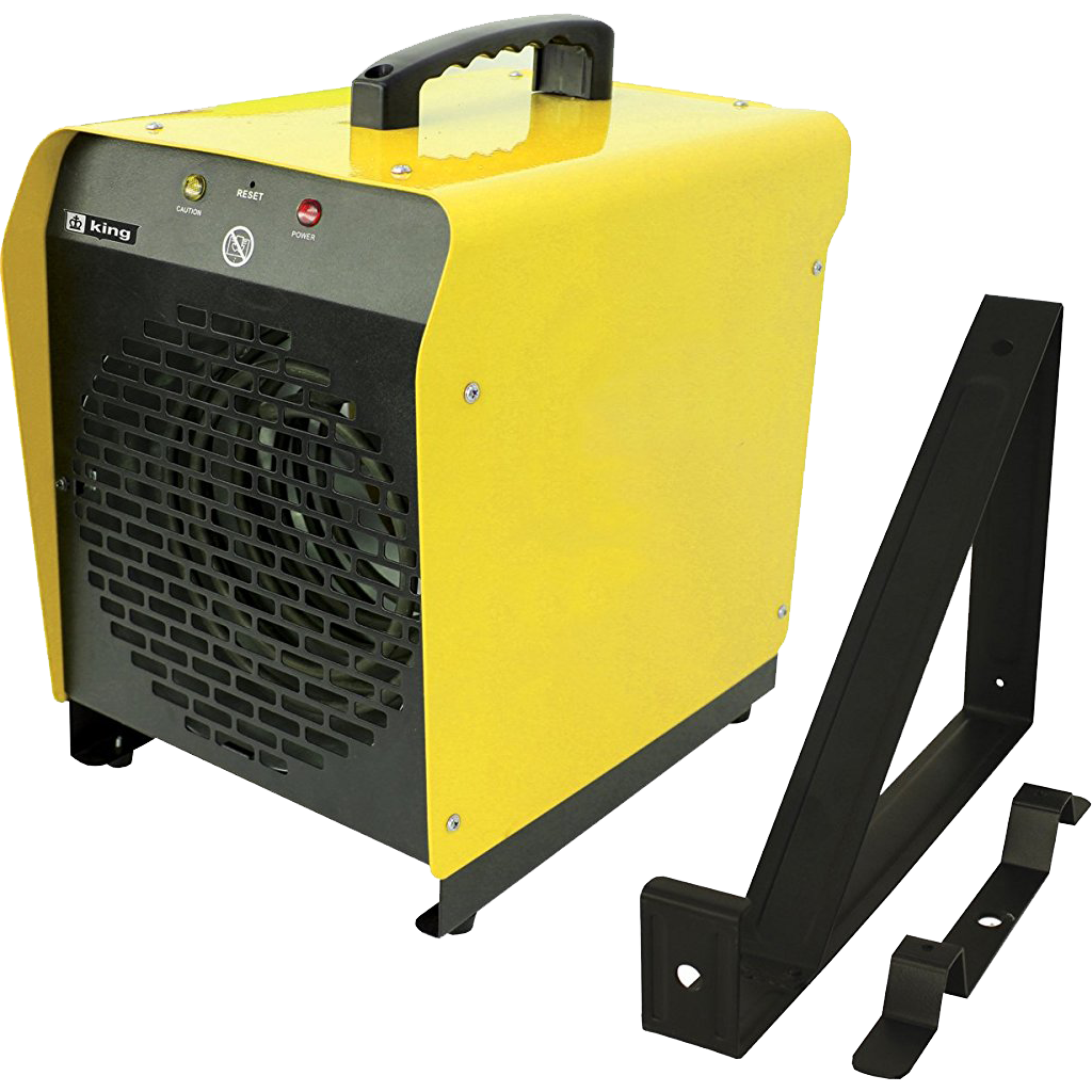 King Electric PSH2440TB 240V 4000W Portable Shop Heater - all included accessories