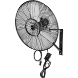 King Electric Outdoor Rated Oscillating Wall Mount Fan 24-Inch with Misting Kit