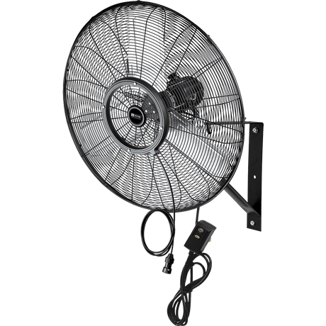 King Electric Outdoor Rated Oscillating Wall Mount Fan 24-Inch with Misting Kit