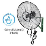 King Electric 3 Speed Outdoor Rated Oscillating Wall Mount Fan