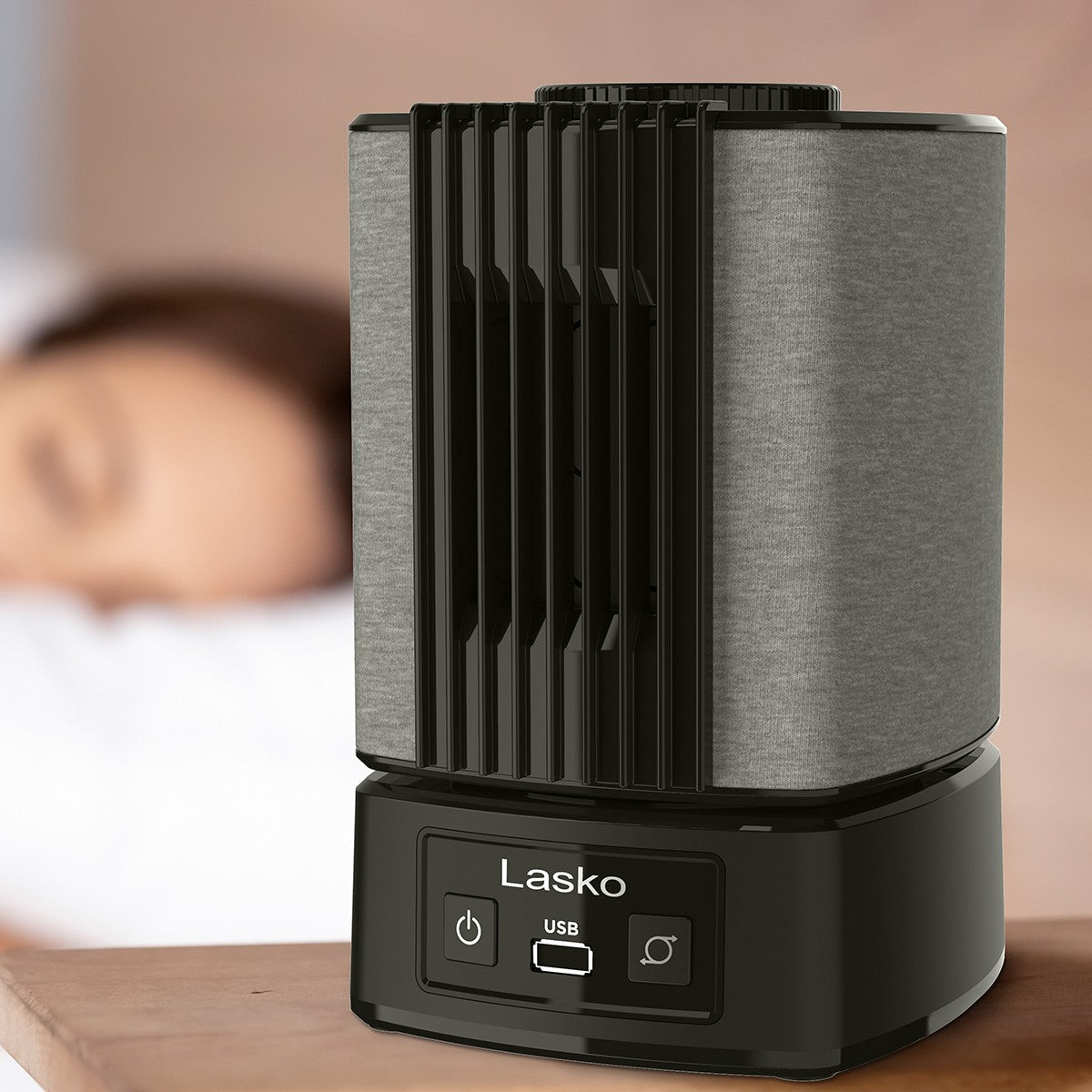 Lasko SlumberBreeze™ 2-in-1 Personal Fan w/ White Noise