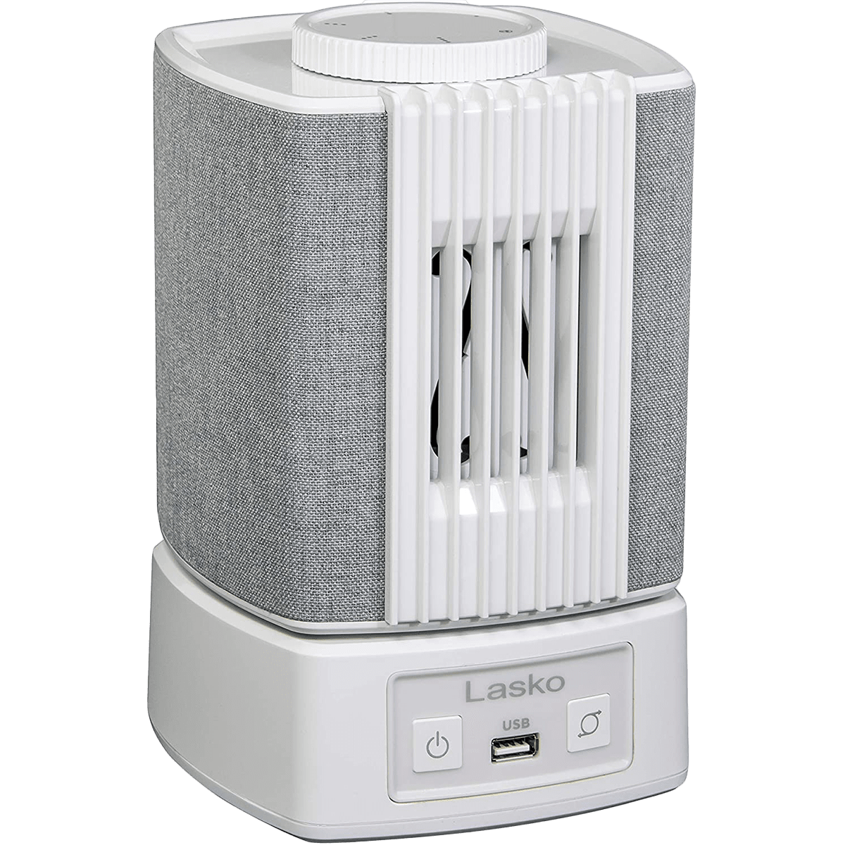Lasko SlumberBreeze™ 2-in-1 Personal Fan w/ White Noise - White