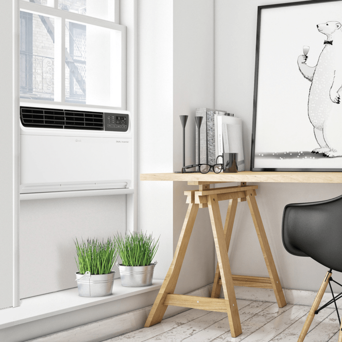 LG 18,000 BTU Dual Inverter Smart Wi-Fi Window Air Conditioner - Lifestyle 2