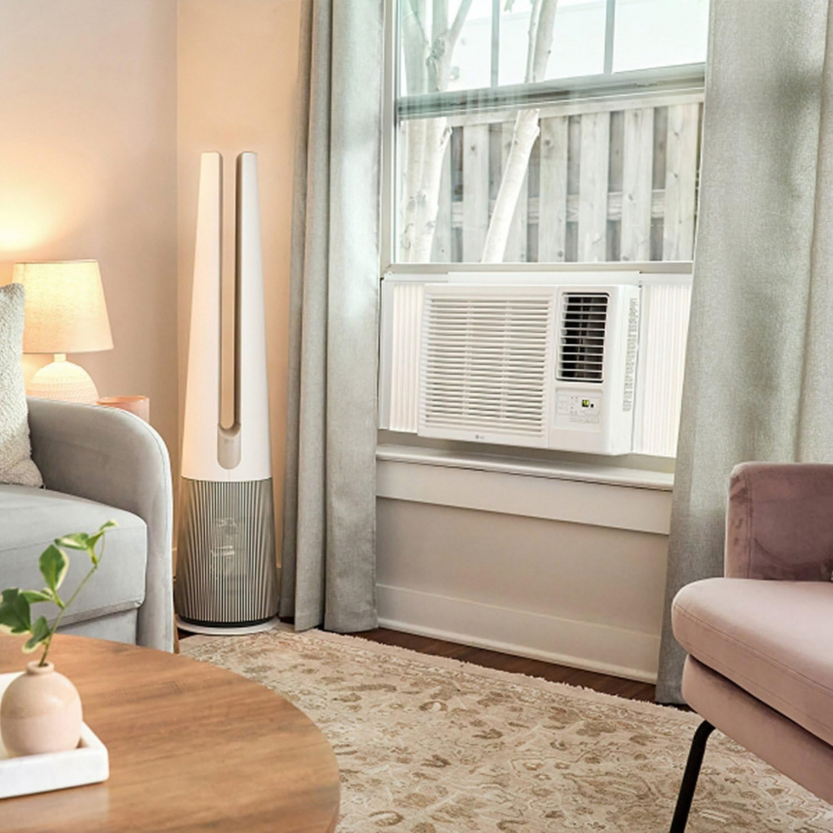 LG 18,000 BTU Wi-Fi Window Air Conditioner w/ Heat - Lifestyle 2