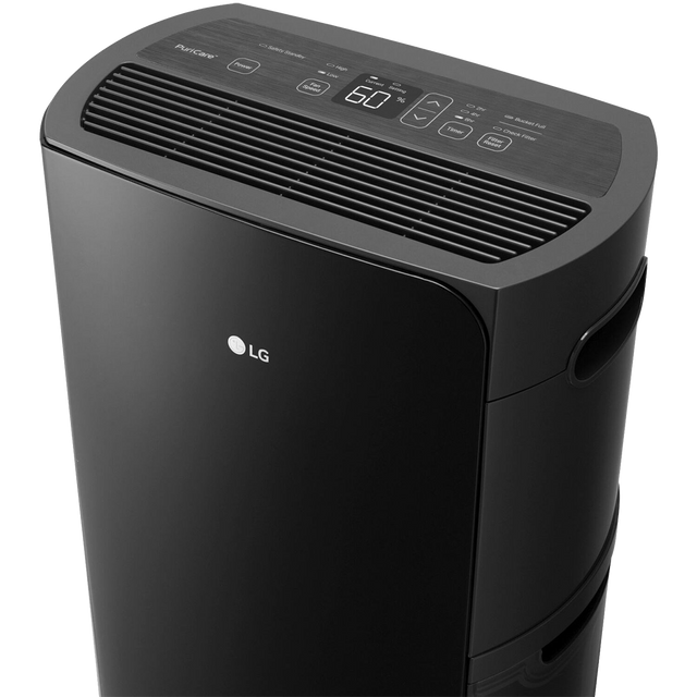 LG 50 Pint Energy Star Dehumidifier - close up on control panel
