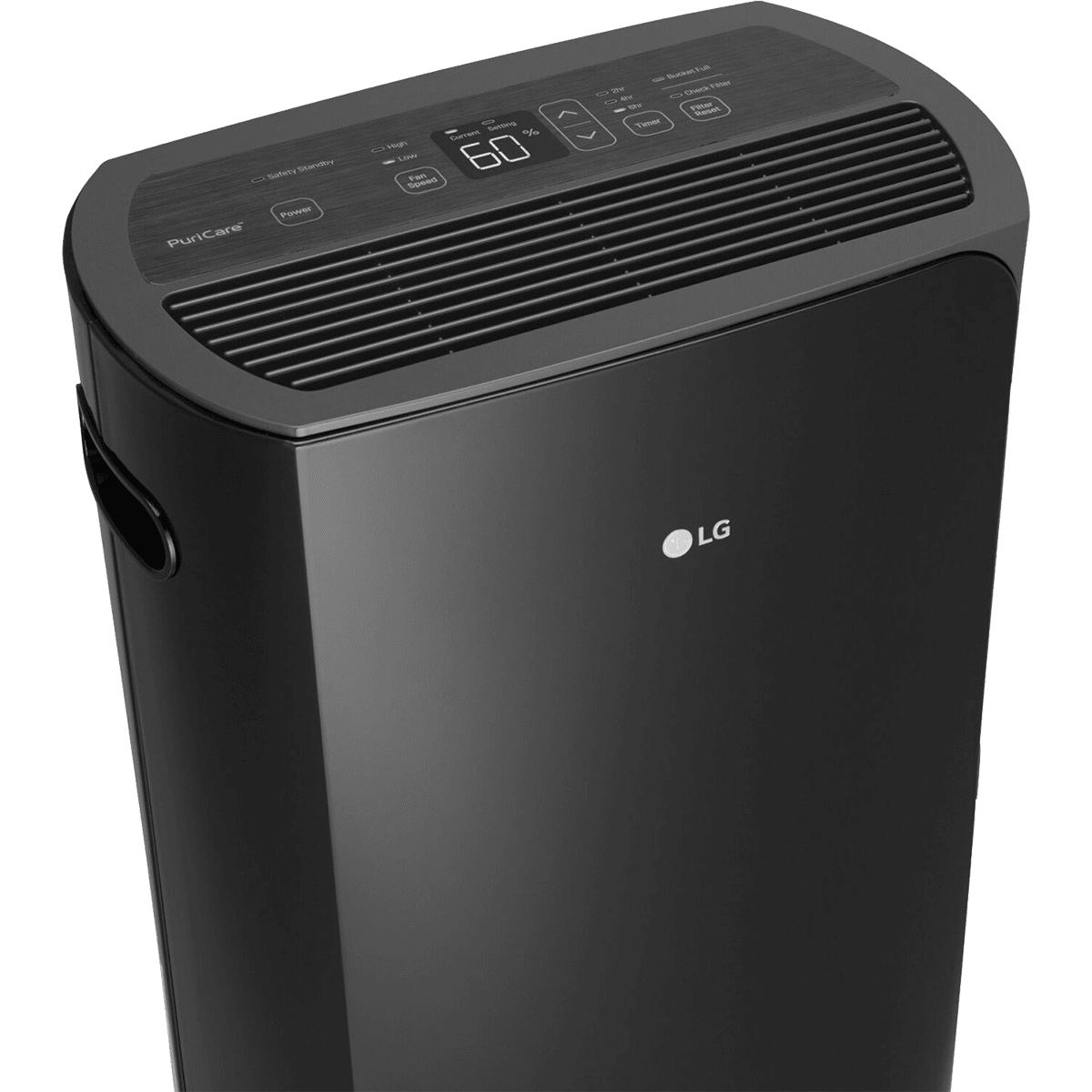 LG 50 Pint Energy Star Dehumidifier - close up on control panel