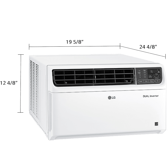 LG LW1022IVSM 10,000 BTU Dual Inverter Smart Wi-Fi Window AC - Dimensions