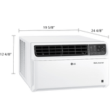 LG LW1022IVSM 10,000 BTU Dual Inverter Smart Wi-Fi Window AC - Dimensions