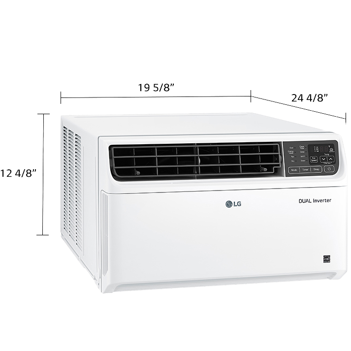 LG LW1022IVSM 10,000 BTU Dual Inverter Smart Wi-Fi Window AC - Dimensions