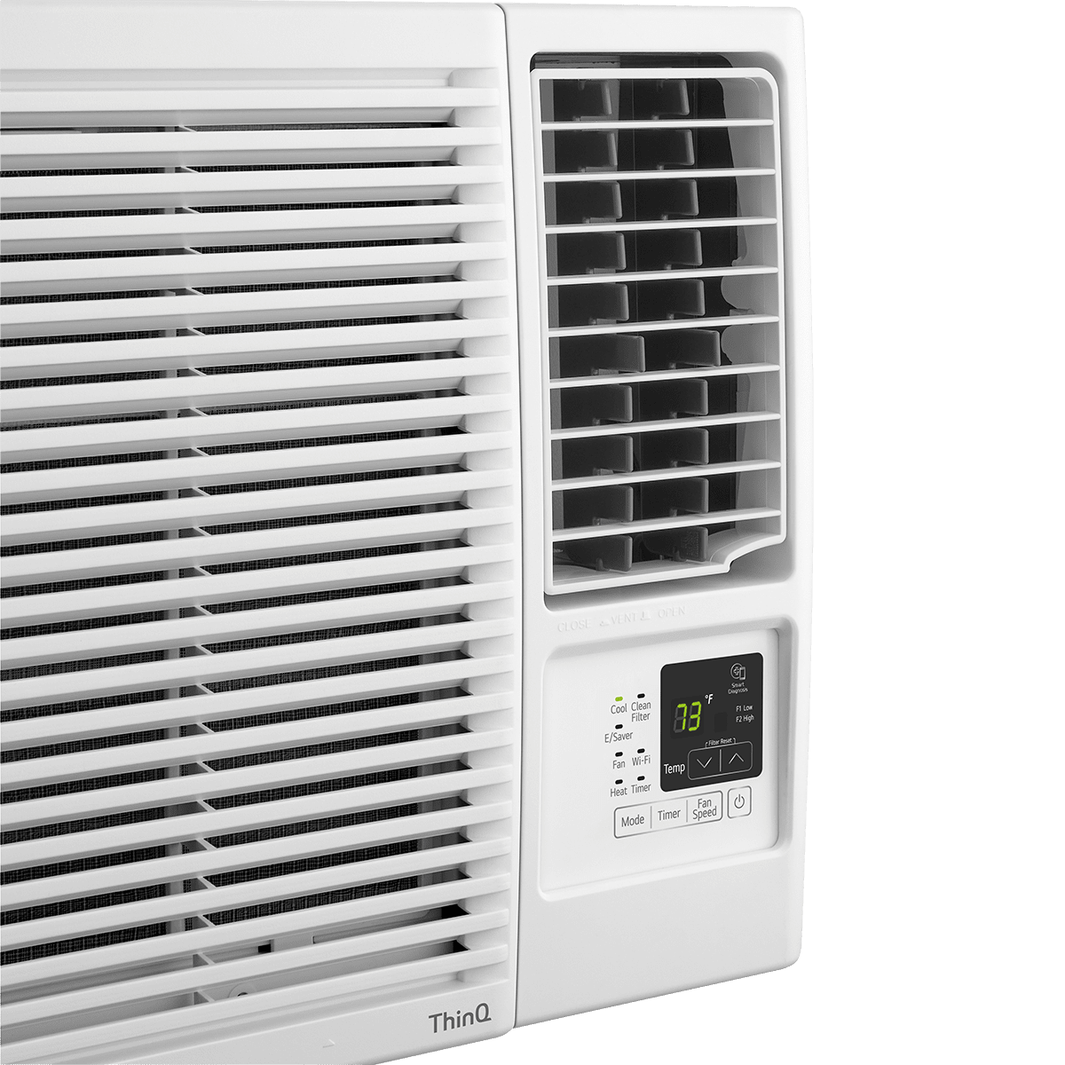 LG 12,000 BTU Heat/Cool Window AC w/Wi-Fi - Control Panel