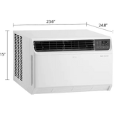 LG LW1221VSM 12,000 BTU Dual Inverter Smart Wi-Fi Window AC - Dimensions