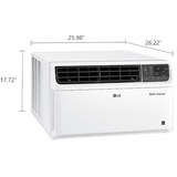 LG LW24221VSM 22,000 BTU Dual Inverter Smart Wi-Fi Window AC - Dimensions