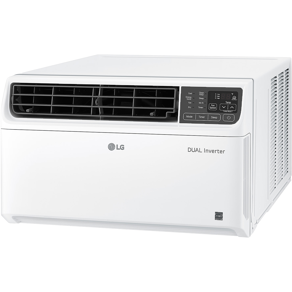 LG LW1221VSM 12,000 BTU Dual Inverter Smart Wi-Fi Window AC - Left Angle